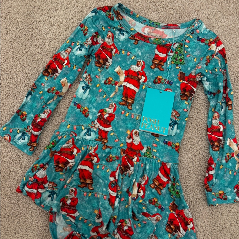Santa Claus Print Dress